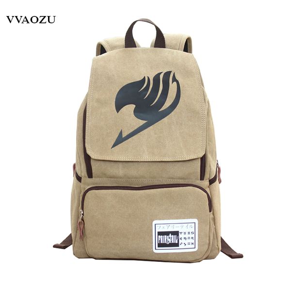 

selling japan cartoon casual backpack fairy tail cosplay preppy style school bag canvas travel backpacks shopping