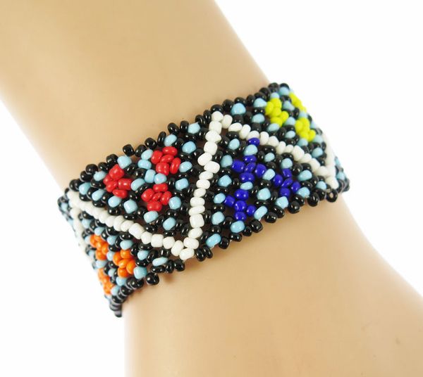 

nepal handmade bead bracelet hippy friendship popular roll crochet woven seed beads ecg wave bracelets for women men 2018 gift, Black