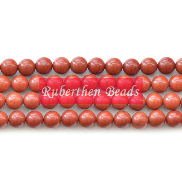 NB0046 Perline sciolte naturali all'ingrosso Pietra di diaspro rosso Perline di pietra ad alta quantità 4/6/8/10 mm Perline rotonde per realizzare gioielli