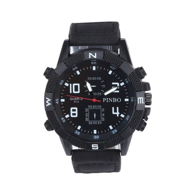 

fast sending luxury men's canvas strap large dial sport quartz wrist watch bracelet gift drop shipping l810, Slivery;brown