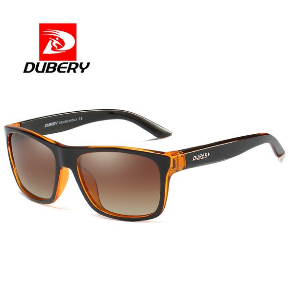 

dubery brand design polarized hd sunglasses men driving shades male retro sun glasses for men summer mirror square oculos, White;black