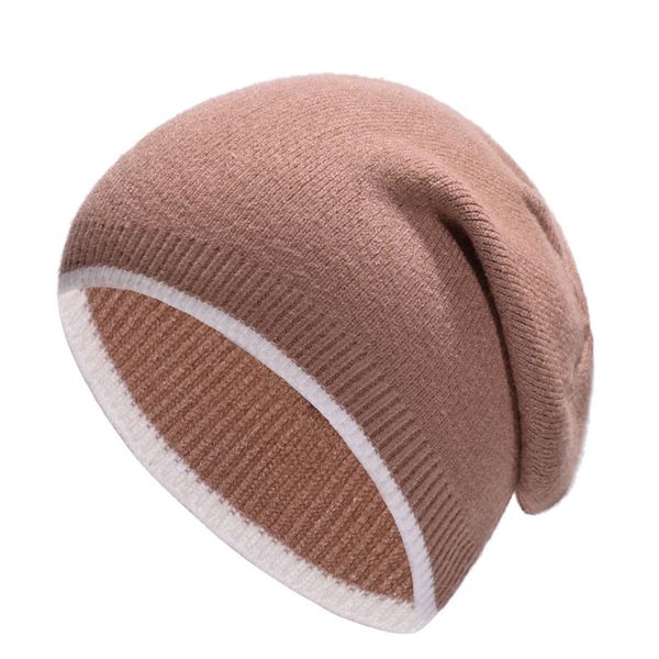 

new autumn winter cashmere knit hat for women simple fashion men wool warm skullie beanie hat street casual cap christmas cap