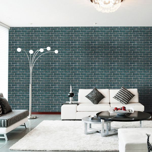 

3d wall sticker paper brick stone rustic effect self-adhesive wall sticker living room vintage decor waterproof wall wallpaper