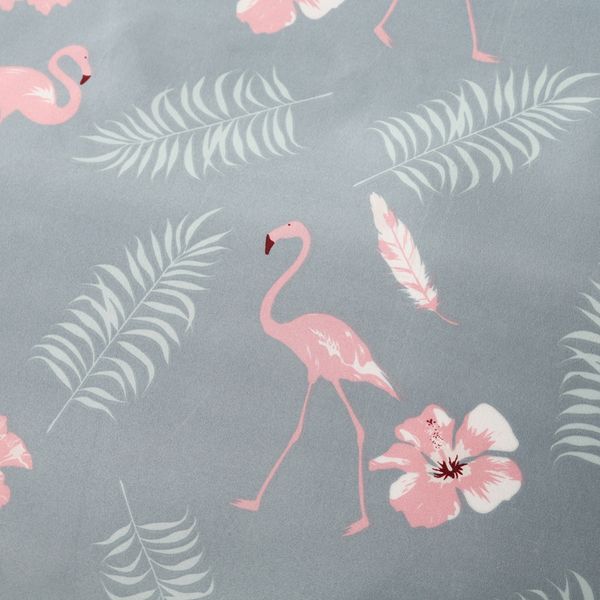 Flamingo Bedding Grey Duvet Cover Set Pink Flamingo and Palm Tree Bedding Set