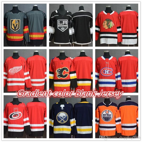 

Vegas Golden Knights Los Angeles Kings Chicago Blackhawks Detroit Red Wings Calgary Flames Montreal Canadiens hockey Jerseys Blank Gradient