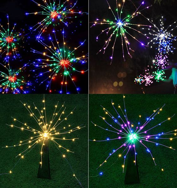 Led Fireworks Broom Lamp 100 Leds String Light Diy Fairy Lights