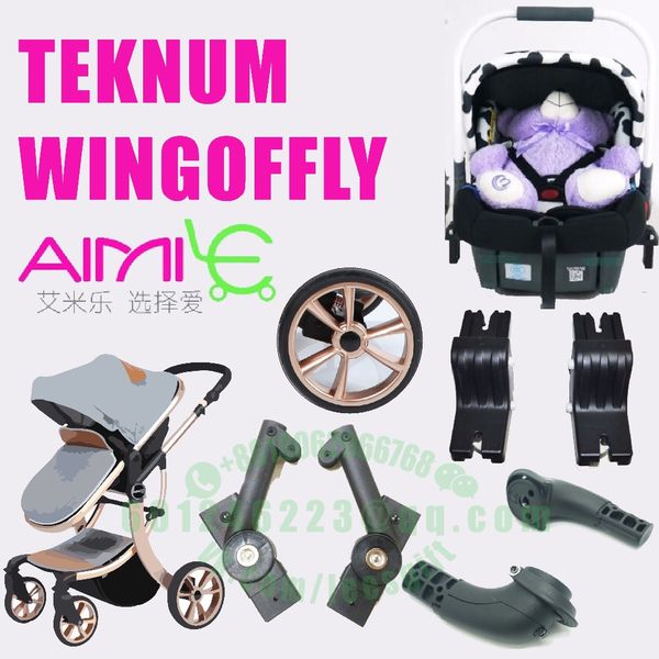 

aimile cart wing of wingoffly teknum baby stroller front wheel seat connect plastic replace part car seat adparter
