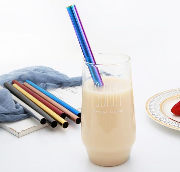 

прямые соломы из нержавеющей стали эко дружественных металла питьевой соломы многоразовые прямые соломы кухня фруктовый сок молоко бар аксес