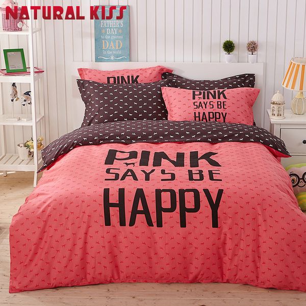 Adult Kids Bedding Set Red Happy Boys Girls Quilt Duvet Cover Bed