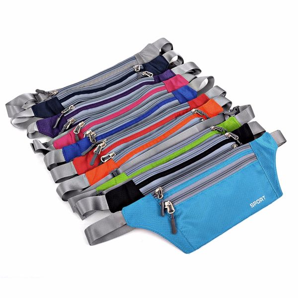 

new 1pc multi-functional pockets bum bag handy pack waist belt zip pouch