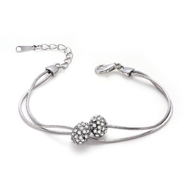 Wholesale 925 Argent Femmes Simple librement réglable charme bracelet chaîne bijoux