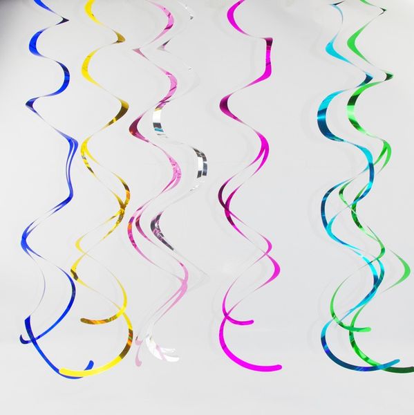 90cm Pvc Sparkling Streamers Party Scene Layout Spiral Ornaments