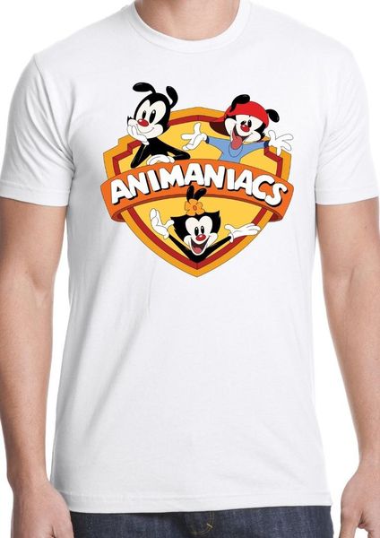 

anamaniacs t shirt retro 90s cartoon 80s kids classic tv vintage cult dot wacko, White;black