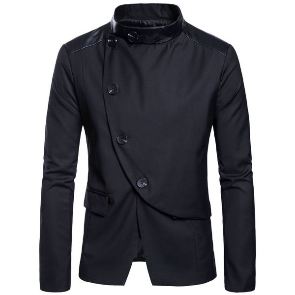 

new arrival fashion blazer mens casual jacket solid color cotton men blazer jacket men classic mens suit jackets coats, White;black