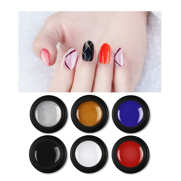 

5ml creative wire drawing paint line nail gel for nail art soak off varnish semi permanant uv gel polish painting lacquer uv, Red;pink