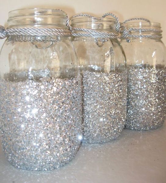 New Arrival Special 3 4 Sequins Gold Silver Sparkly Mason Jar