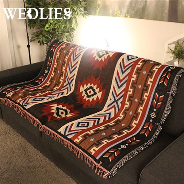 130x160cm Aztec Sofa Throw Blanket Mat Wall Hanging Cotton Rug Mat
