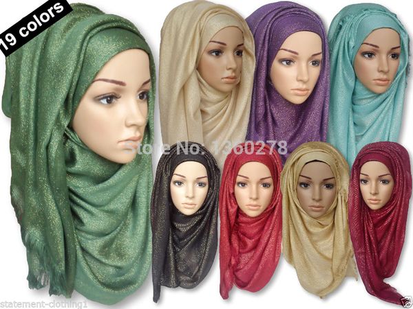 

12 pieces/lot) muslim hijab shimmer scarf shiny scarves shawl jls118, Blue;gray