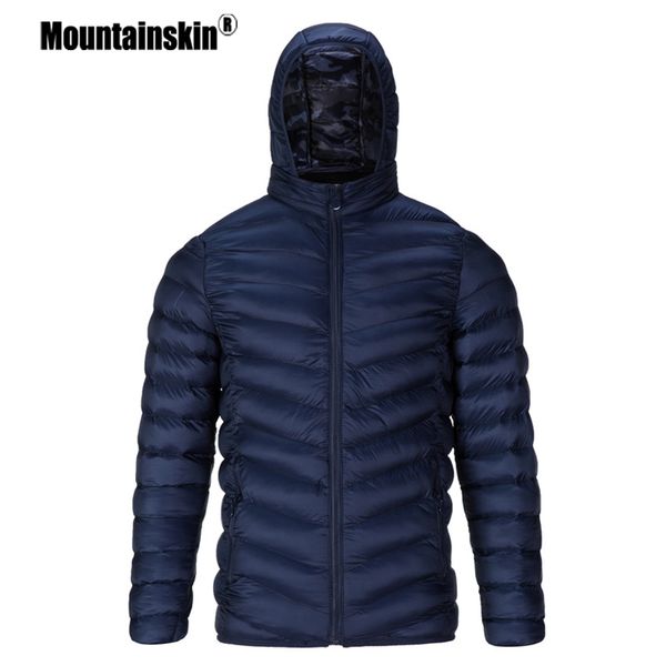 

mountainskin men fashion solid winter jackets casual hooded male coats slim fit thermal parkas warm brand outerwears men sa518, Black