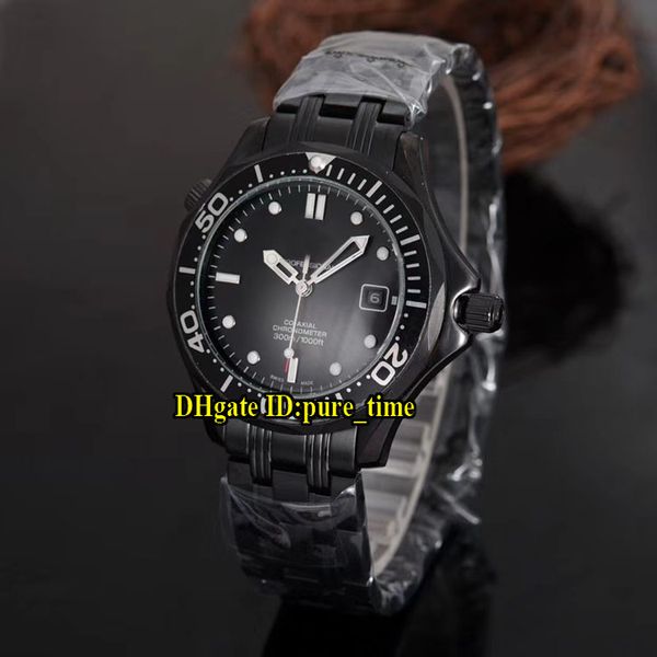 

300 м дайвер джеймс бонд 007 автоматический черный циферблат мужские часы керамический безель pvd черный стальной корпус / группа спорт высо, Slivery;brown