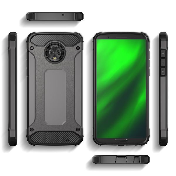 FÜR MOTOROLA MOTO E5 PLLUS E5 SPIELEN MOTO G6 G6 PLUS 10 farbe Rüstung Hybrid Defender Fall TPU + PC stoßfest Abdeckung Fall 210PC