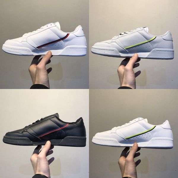 

New 2018 Original Continental 80 Rascal Leather x Kanye West Running Shoes Good quality White Black Men Fashion Sports Sneakers