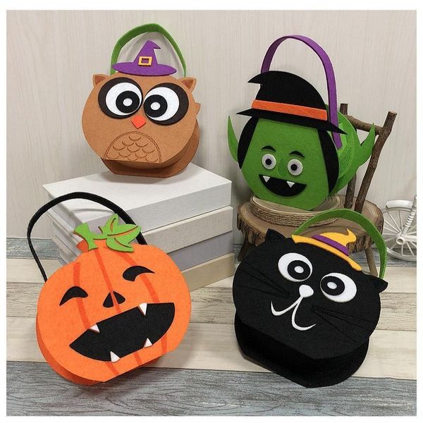 

halloween non-woven candy bag for kids pumpkin bag masquerade party decoration suppilies halloween props children hand bags gift bags