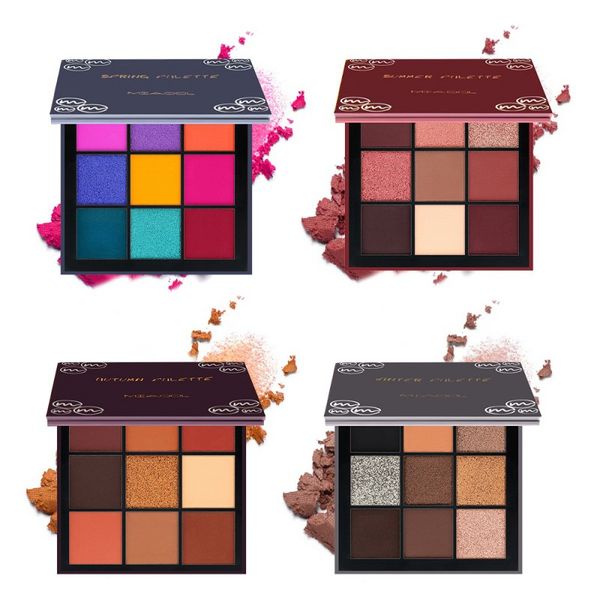 

9 colors 4 seasons eye shadow long-lasting waterproof palette matte shimmer glitter shadow of eye palette blush makeup