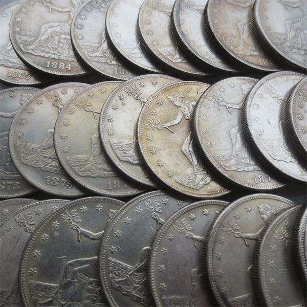

US Coins Whole Set (1873-1885)-P-S-CC 25pcs Trade Dollar Copy Coins