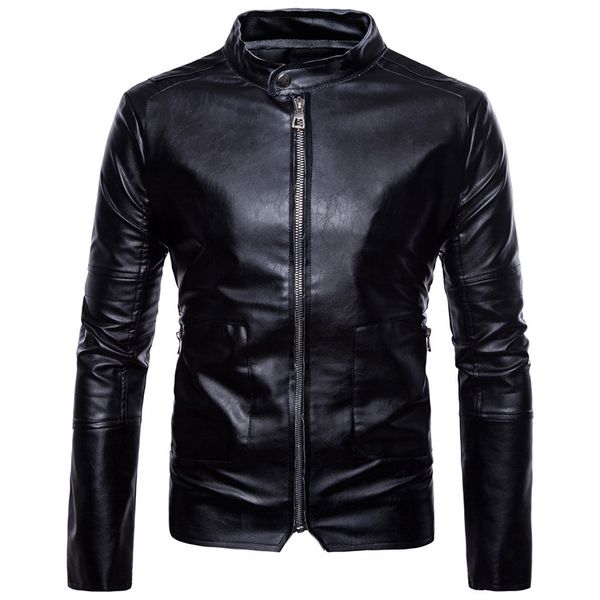 

2018 men's leather jacket for men's leather jacket, Black;brown