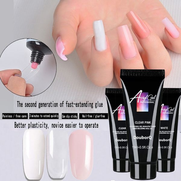 

15ml poly finger gel crystal jelly poly gel nail camouflage fashion uv led hard acrylic builder, Red;pink