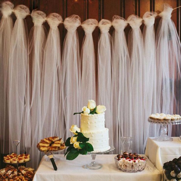 100 Yards Tulle Wedding Backdrop Wedding Decoration 15cm Tulle