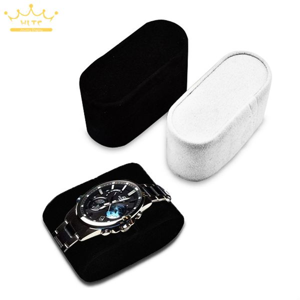 

black white suede watch cushions watch pillow for case storage box wrist watch bracelet display stand holder organizer