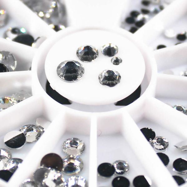 

2018 new non ix mix size nail art rhinestones with round base for nails shoes and wedding decoration, Silver;gold