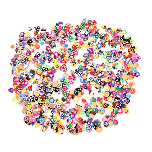 

1000pcs/bag nail art sticker tips fashion manicure diy polymer clay fruit decor craft tools party beauty gift new, Silver;gold