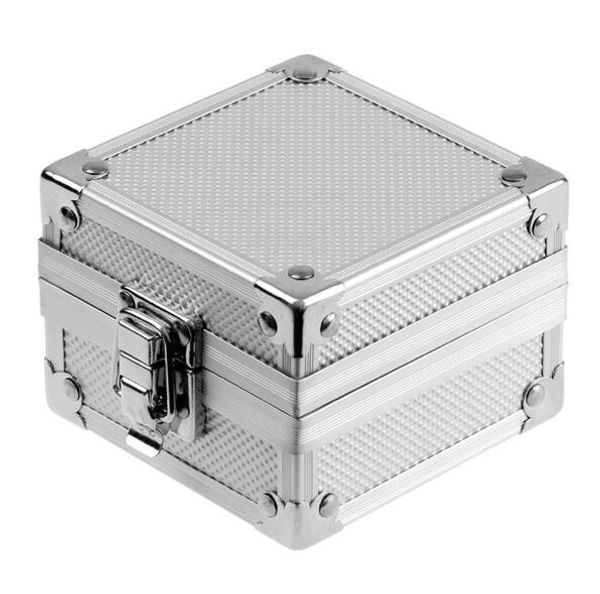 

luxury watch box silver aluminum bracelet bangle jewelry durable present gift box case durable present gift box case, Black;blue
