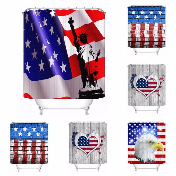 

custom american eagle bathroom acceptable shower curtain polyester fabric bathroom curtain #180320-01-195