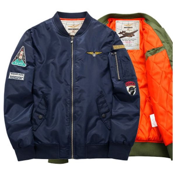 

men's bomber jackets winter thick windbreaker outwear breathable coat fashion casual zipper clothes, Black;brown