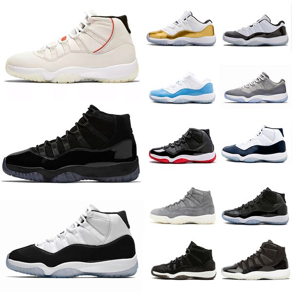 

designer basketball shoes concord high 45 11 xi 11s cap and gown prm heiress gym red chicago platinum tint space jams sports sneakers