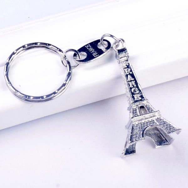 

эйфелева башня брелок ретро классического сувенирные paris tour key chain vintage key ring держатель украшение холодное серебро бронза рожде, Silver