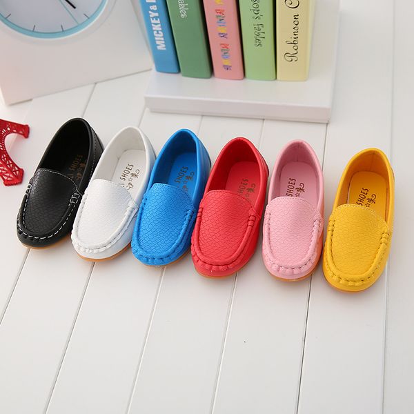 

bekamille children shoes 2018 girls boys shoes leather kids sneakers soft bottom breathable child loafers, Black;grey