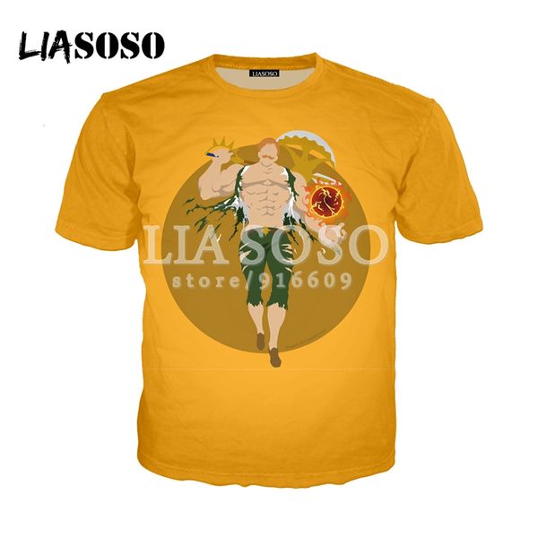 

lio new anime nanatsu no taizai the seven deadly sins escanor 3d print t shirt/hoodie/sweatshirt cosplay tshirt g2200, White;black