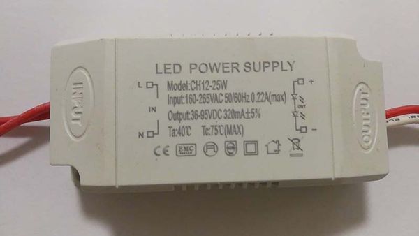 

12-25W Светодиодный драйвер 25-36W Светодиодный источник питания AC160-265V освещения Тран