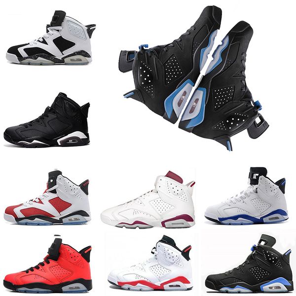 

2018 лучшее качество мужчины баскетбол обувь кроссовки 6 S UNC олимпийская мода черны