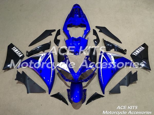 

ace motorcycle fairings for yamaha yzf r1 2009-2012 compression or injection bodywork splendid blue no.1137