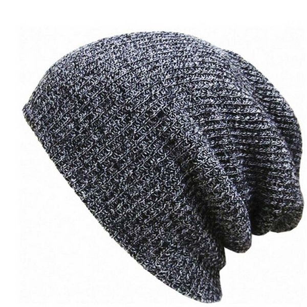 

women men hat warm ear protection crochet solid color winter knit caps #4o03