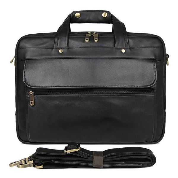 

vintage crazy horse genuine leather bag lawyer men briefcases male shoulder lapbag for document handbags totes