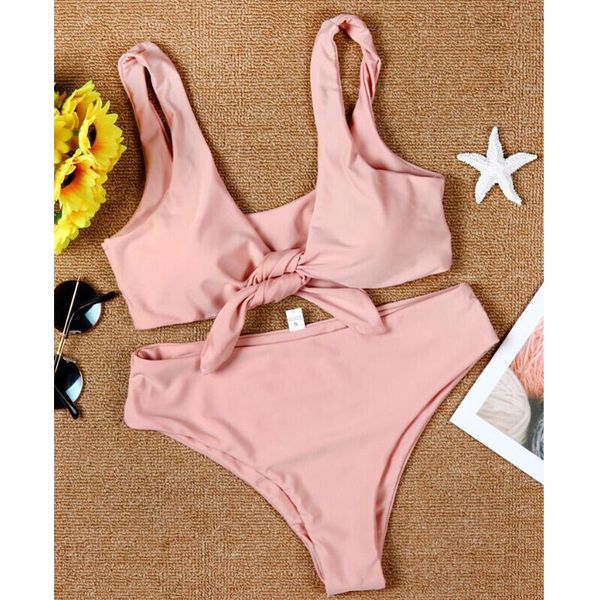 

beachwear woman 2018 pink biquinis bikinis push up bra swimwear woman beach swimsuit maillot de bain femme swim wear bathing suit