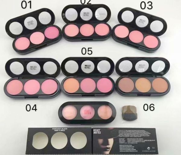 

Factory direct dhl new makeup face velvet matte powder blu h palette 3 color blu h6 different color
