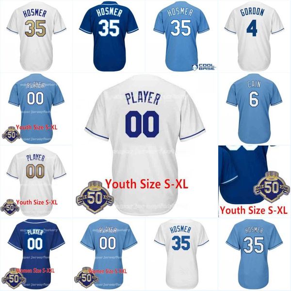 

Women/Youth 37 Brandon Moss 13 Salvador Perez 35 Eric Hosmer 14 Billy Burns 41 Danny Duffy 50th Season Patch Baseball Jerseys